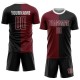 Custom Black Crimson-White Sublimation Split Fashion Soccer Uniform Jersey