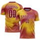 Custom Gold Crimson-White Sublimation Soccer Uniform Jersey