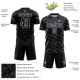 Custom Black White Sublimation Soccer Uniform Jersey