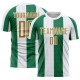 Custom White Old Gold-Kelly Green Sublimation Soccer Uniform Jersey