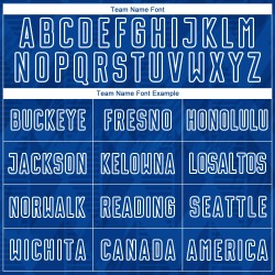 Custom Royal White Geometric Shapes Sublimation Soccer Uniform Jersey