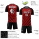 Custom Red White-Black Sublimation Soccer Uniform Jersey