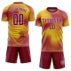 Custom Gold Crimson-White Sublimation Soccer Uniform Jersey