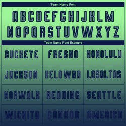 Custom Pea Green Navy Sublimation Long Sleeve Fade Fashion Soccer Uniform Jersey